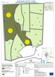 SSD - Bor PoC - Jonglei Morbidity (Bloody Diarrhea) by Blocks