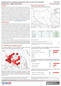 Evaluation de la situation humanitaire dans la zone Trois Frontières, région Centre Nord (Burkina Faso), factsheet – Mars 2020