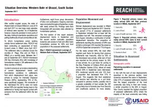 SSD_Situation Overview_Western Bahr el Ghazal_September 2017