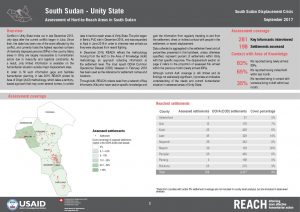 SSD_Factsheet_Assessment of Hard-to-Reach Areas in Unity_September 2017