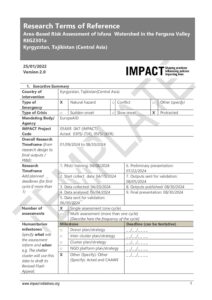 STREAM Area Based Assessment of Isfana Watershed, Terms of Reference, April 2024
