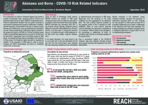 Situation in hard-to-reach areas, COVID-19 risk indicators, Adamawa and Borno state - September 2020
