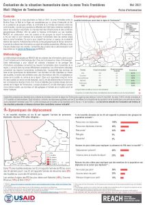 REACH MLI Factsheet Humanitarian Situation Monitoring Tombouctou May 2021 5