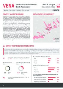 VENA Market Analysis Factsheet in Nakivale, Uganda - November 2019