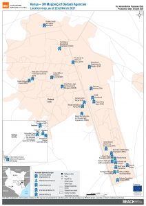 REACH KEN Map Actor and Service Maping Dadaab AgenciesLocationMap 07MAY2021 A3