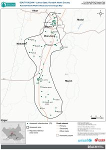 REACH SSD WASH Infra Rumbek North Coverage Map November2021 A3