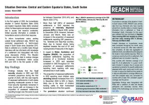 SSD Situation Overview Central and Eastern Equatoria Q1 2020