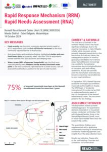 REACH Mozambique RRM Rapid Needs Assessment Factsheet – Namatil (14/10/24)
