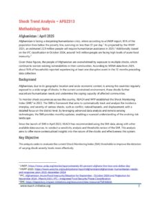 Shock Trend Analysis Methodology Notes - Afghanistan