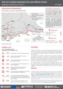 Evaluation multisectorielle dans les zones difficiles d’accès, Sud-est1, RCA – Avril 2022