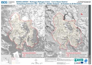 Bangladesh - Cox's Bazar - Kutupalong Extension Site - Zone YY Shelter Analysis Comparison - 26 October & 28 November 2017
