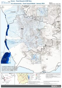 Yemen - Flood Hazard of IDP Sites Ta'iz Gov - Flood Depth Model - January 2024