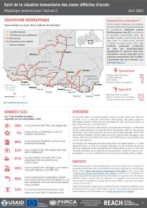 Evaluation multisectorielle dans les zones difficiles d’accès, Sud-est2, RCA – Avril 2022