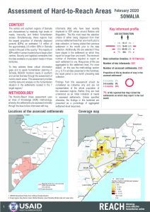 Assessment of Hard to Reach Areas in Somalia, February 2020 Factsheet