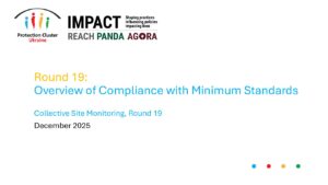REACH, Ukraine, IDP Collective Site Monitoring, Presentation, Round 19: Overview of Compliance with Minimum Standards