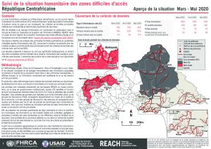 Suivi de la situation humanitaire des zones difficiles d’accès, RCA - Aperçu de la situation de mars à mai 2020