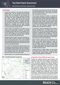 Rapid Assessement in Tonj North, Brief, September 2021
