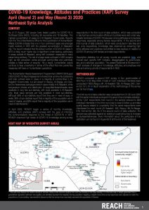 COVID-19 Knowledge, Attitudes and Practices (KAP) Survey in Northeast Syria analysis – May (Round 2) and June (Round 3) 2020