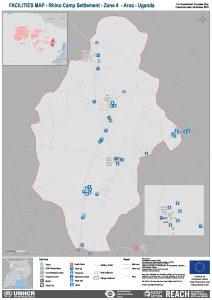 UGA_Map_Rhino Camp_Zone 4 Facilities_September 2018