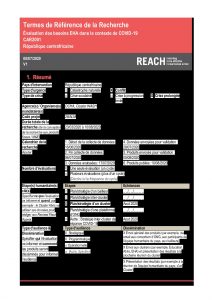 Termes de Référence : Évaluation des besoins EHA dans le contexte de COVID-19