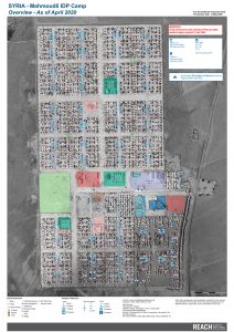 Mahmoudli Camp Infrastructure Map A0, Northeast Syria – April 2020
