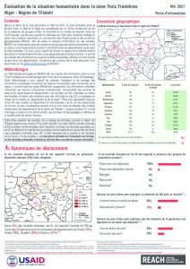 Evaluation de la situation humanitaire dans la zone Trois Frontières, région de Tillabéri (Niger), factsheet – May 2021