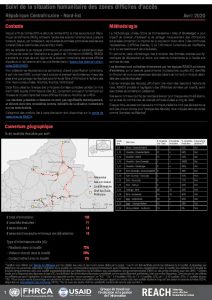 Evaluation multisectorielle dans les zones difficiles d’accès, Nord-Est de la République Centrafricaine – Avril 2020
