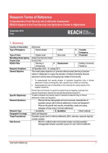 AFG_Terms of Reference_Food Security and Livelihoods Assessment_January 2017
