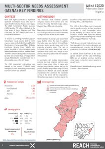 MSNA 2020 Sectoral Factsheet - Adamawa State, Nigeria