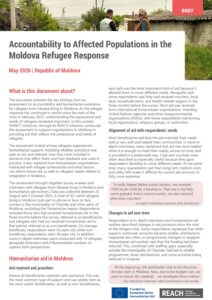 REACH Moldova - Accountability to Affected Populations (AAP) Assessment Brief - English - May 2026