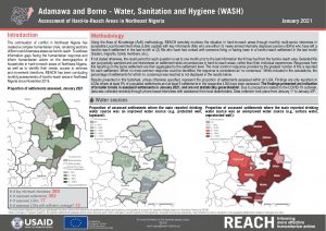 Hard to Reach Assessment in Northeast Nigeria, WASH Factsheet, January 2021