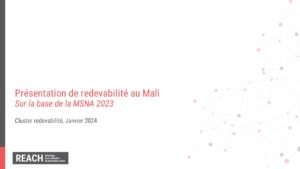 REACH I Mali I MSNA 2023 I Présentation AAP