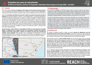 Evaluations des zones de relocalisation à Kalemie