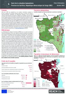 Suivi de la situation humanitaire au Sud Kivu, octobre 2020