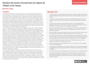 REACH Niger HSM – Évaluation thématique sur la situation des écoles d'accueil dans les régions de Tillabéri et de Tahoua