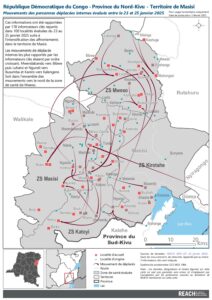 REACH RDC - HSM - Territoire de Masisi, Nord-Kivu - Mouvements des déplacés internes : 23-25 janvier 2025