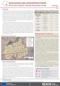 Area-Based Assessment - Evaluation des Infrastructures de Nyunzu-centre, Mai 2022