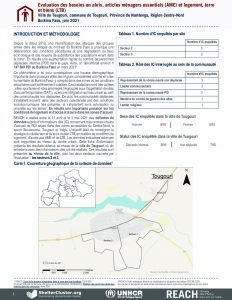 Evaluation abris, articles ménagers essentiels (AME) et logement, terre et biens (LTB) à Tougouri, Région du Centre-Nord – Juin 2021