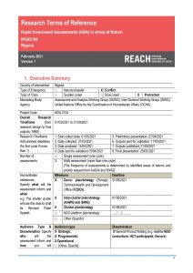 REACH NGA TOR Rapid Area Based Assessments on Areas of Return in Borno State February 2021