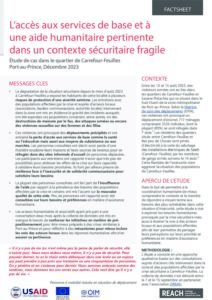 REACH Haiti Consultations à Carrefour-Feuilles Decembre 2023