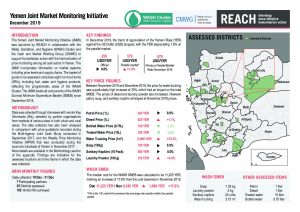 Joint Market Monitoring Initiative (JMMI) Yemen, Situation Overview – December 2019