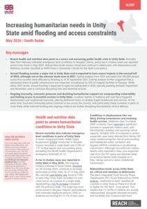 South Sudan - Emergency Alert Unity State - May 2026