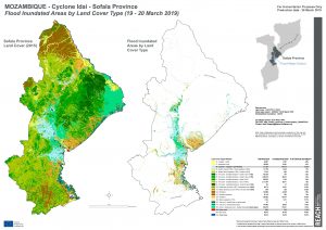 Mozambique - Sofala Province - Flood Inundated Areas by Land Cover Type - 19-20 March 2019