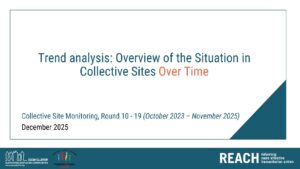 REACH, Ukraine, IDP Collective Site Monitoring, Presentation, Trend analysis : Overview of the Situation in Collective Sites Over Time