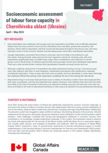REACH Ukraine Socioeconomic Assessment of Labour Force Capacity in Chernihivska oblast 2024