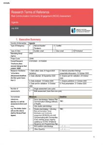 Uganda ULEARN RCCE Assessment TOR (September 2020)