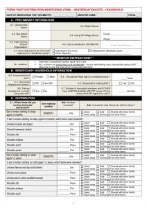 IMPACT - UNICEF Third-Party Monitoring - Winter NFI Household PDM Form