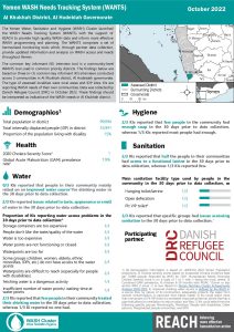 REACH YEM Factsheet WASH WANTS Common KI Al Khukhah District October 2022