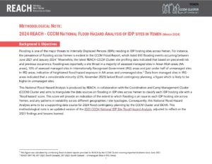 2024 - REACH Yemen National Flood Hazard Analysis - Methodology Note