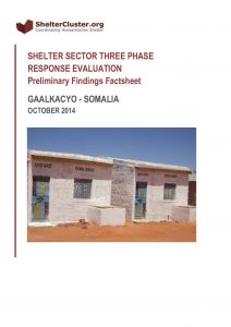 SOM_Factsheet_Gaalkacyo Permanent Shelter Response Evaluation_October 2014